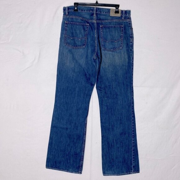 Vintage American Eagle Outfitters Med Wash Distressed Boot Cut 34 - Picture 2 of 14